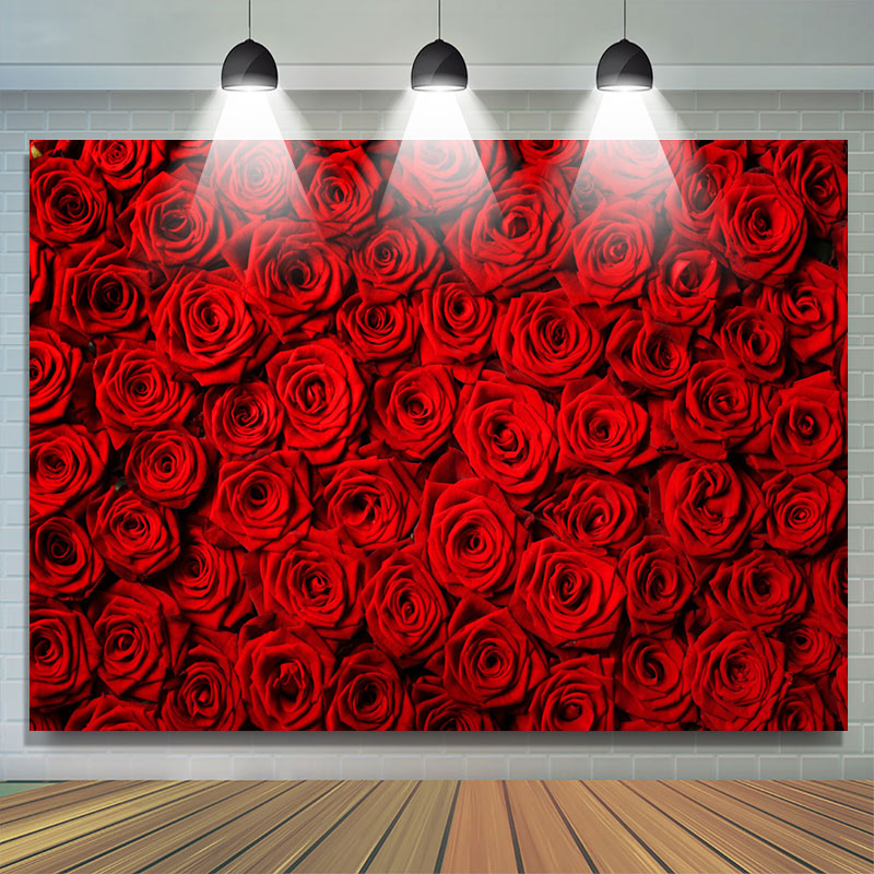 Lofaris Red Roses Clusters Theme Valentines Backdrop For Party