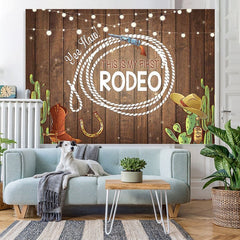 Lofaris This Is My First Rodeo Birthday Photoshoot Backdrop