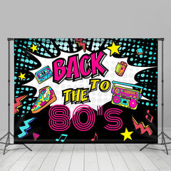 Lofaris Rock And Roll Back To The 80S Themed Dace Backdrop