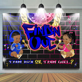 Lofaris Rock And Roll Theme Gender Reveal Baby Shower Backdrop