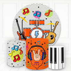 Lofaris Rock Of Music Lovely Piano Round Backdrop Kit For Kid
