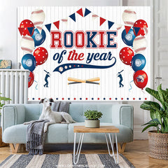 Lofaris Rookie of the Year Baseball Boys Birthday Backdrop