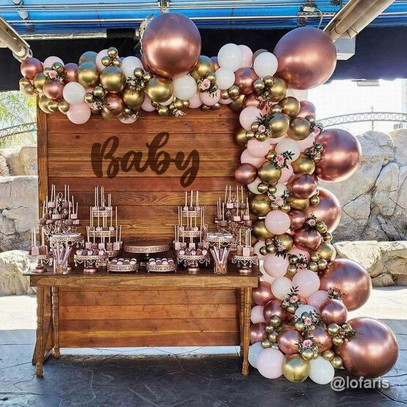 Lofaris Rose Gold 148 Pack Balloon Arch Kit | Party Decorations - White