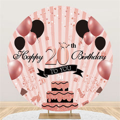 Pink Floral Baby In Bloom Baby Shower Round Backdrop