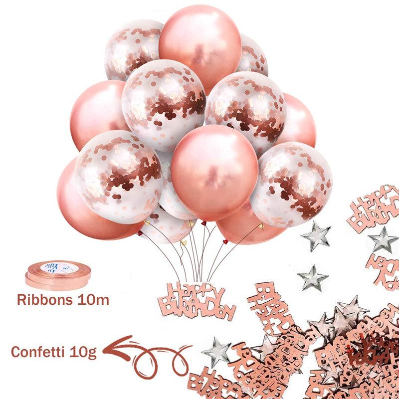 Lofaris Rose Gold Birthday Balloon Decoration for Girls Women