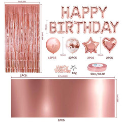 Lofaris Rose Gold Birthday Balloon Decoration for Girls Women