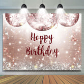 Lofaris Rose Gold Diamond Happy Birthday Backdrop to the Girl