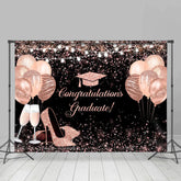 Lofaris Rose Gold High Heel Balloon Congratulations Backdrop