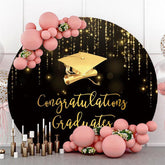 Lofaris Round Bachelor Cap Congratulatiaons Graduate Backdrop