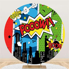 Lofaris Round Black House Happy Birthday Backdrop For Party
