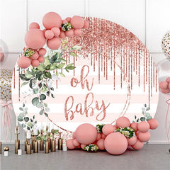 Bride To Be Pink Circle Wedding Backdrop For Party