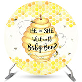 Lofaris Round He Or She What Will Baby Bee Shower Backdrop
