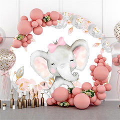 Circle Pink Glitter Party Round Backdrops for Wedding