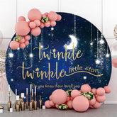 Lofaris Round Twinkle Little Star Baby Shower Backdrop