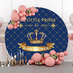 Twinkle Star Blue Starry Sky Baby Shower Round Backdrops