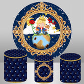 Lofaris Royal Little Prince Round Backdrop For Baby Shower