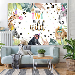 Lofaris Safari Born Two Be Wild Animal Theme Birthday Backdrop