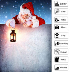 Lofaris Santa Claus Christmas Snowflake Photoshoot Backdrop Decoration