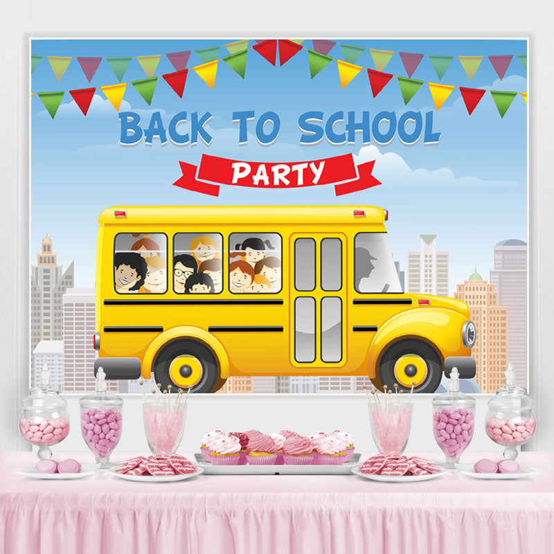 Lofaris School Bus Back to Party Photoshoot Backdrops