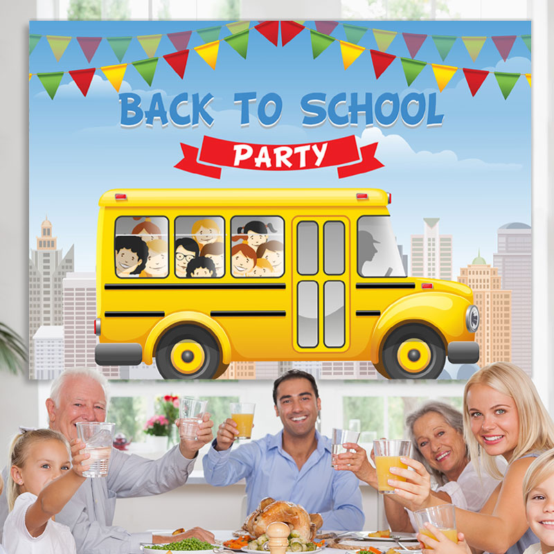 Lofaris School Bus Back to Party Photoshoot Backdrops