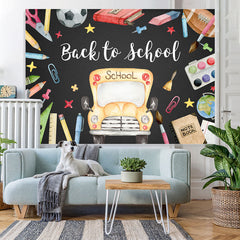 Lofaris School Bus Classroom stationery Back to Backdrop