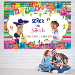 Lofaris Senor and Senorita Cute Backdrop for Baby Shower