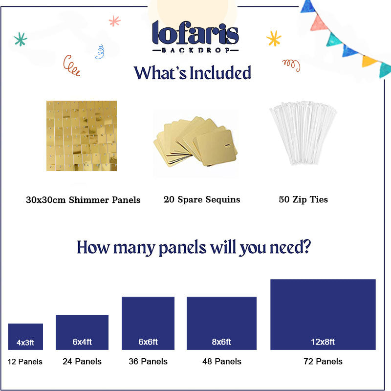 Lofaris Sequin Wall Panels Backdrop for Party Art Decor