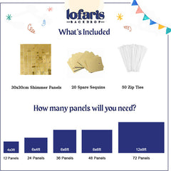Lofaris Sequin Wall Panels Backdrop for Party Art Decor