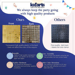 Lofaris Sequin Wall Panels Backdrop for Party Art Decor