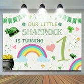 Lofaris Shamerock Is Turning 1 Rainbow Birthday Backdrop
