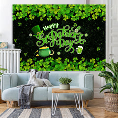 Lofaris Shamrock Happy St.Patrick’s Day Baby Shower Backdrop