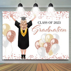 Lofaris She Did It Class Of 2023 Happy Graduation Backdrop