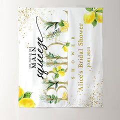 Lofaris She Found Her Main Squeere Lemon Bridal Shower Backdrop