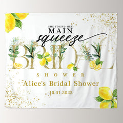 Lofaris She Found Her Main Squeere Lemon Bridal Shower Backdrop