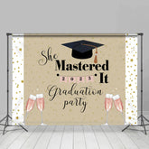 Lofaris She Mastered It Graduation Party 2023 Backdrop