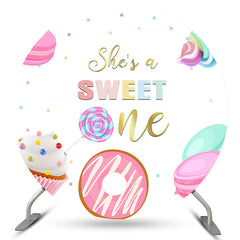 Hawaii Themed Aloha Lovely Circle Baby Shower Backdrop