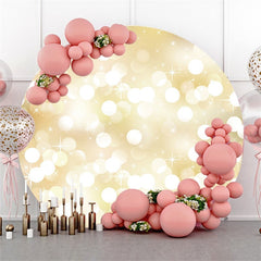 Lovely Panda Leaves Butterfly Themed Round Backdrop