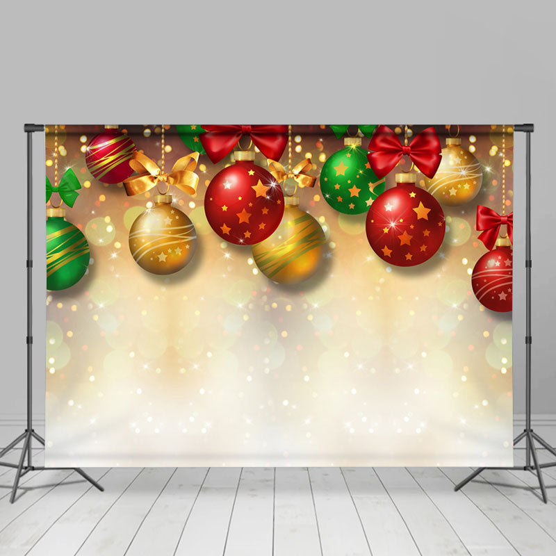 Lofaris Shiny And Sweet Christmas Balls Simple Holiday Backdrop