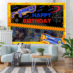 Lofaris Shooting Fire Game Excited Happy Birthday Backdrop