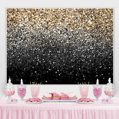 Lofaris Silver And Golden Snowy Bokeh Winter Backdrop