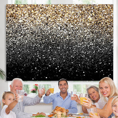 Lofaris Silver And Golden Snowy Bokeh Winter Backdrop