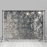 Lofaris Silver Glitter Sequins Wall Disco Dance Party Backdrop