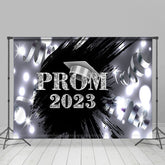 Lofaris Silver Ribbons Bokeh Splash Ink Prom 2023 Backdrop