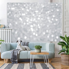Lofaris Silver Shiny Glitter Bokeh Simple Birthday Party Backdrop