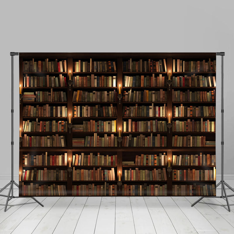 Lofaris Simple Bookshelf Lights Back to school Backdrop