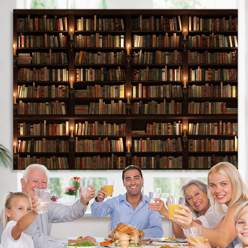 Lofaris Simple Bookshelf Lights Back to school Backdrop