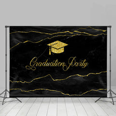 Lofaris Simple Glitter Lines Graduation Party Backdrop
