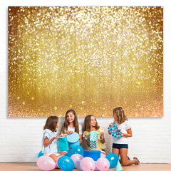 Lofaris Simple Gold Glitter Bokeh Backdrop For Party Decoration