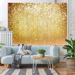 Lofaris Simple Gold Glitter Bokeh Backdrop For Party Decoration