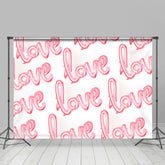 Lofaris Simple Pink Love Balloon Happy Valetine Backdrop